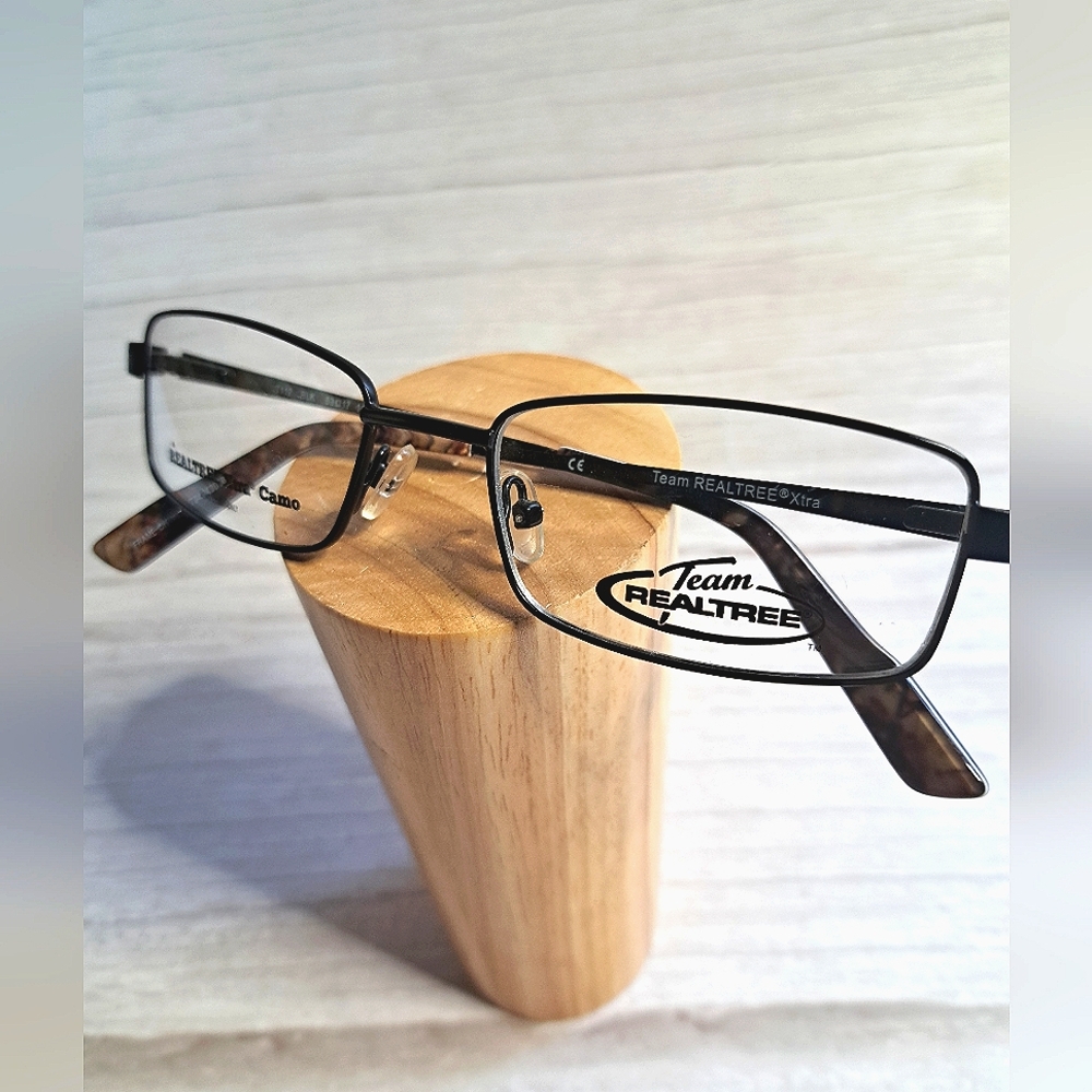 NEW "Team Realtree" CAMO Eyeglass Frame, Metal Black Glasses, Hunter 53-17-140